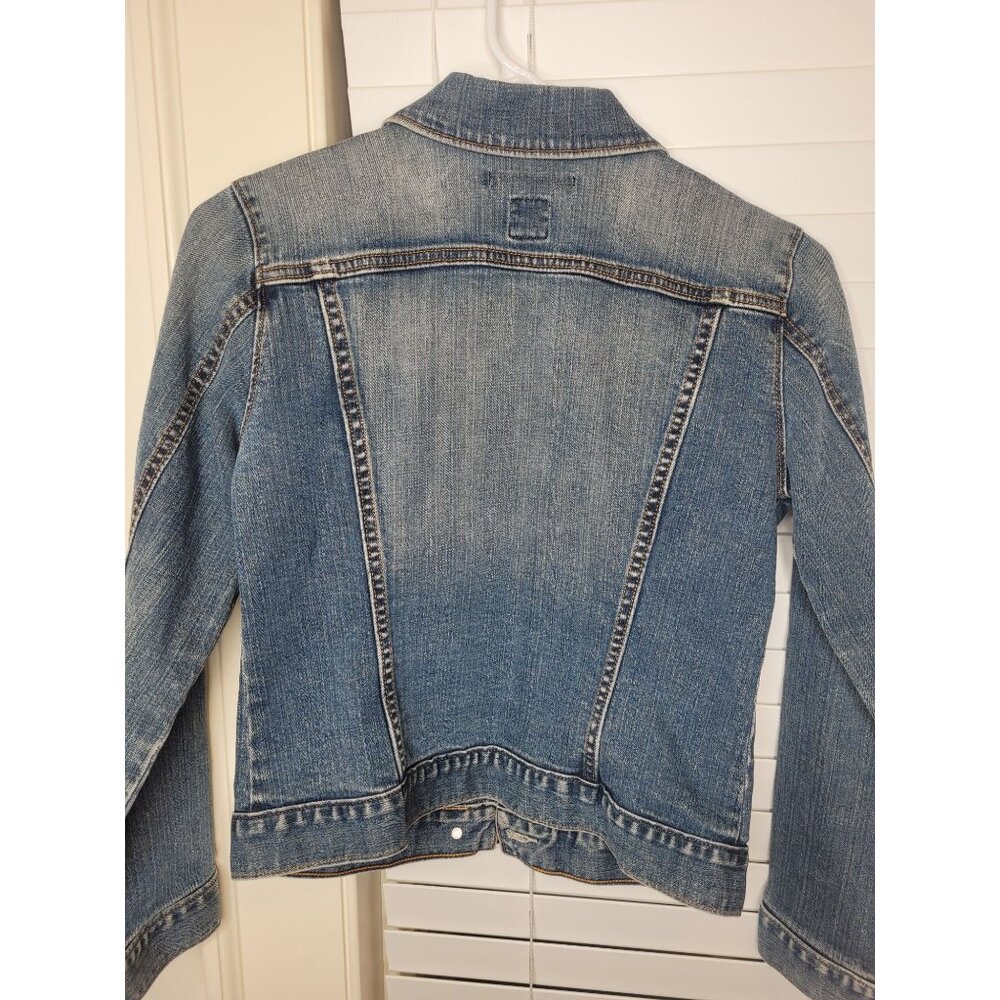 Gap Womens XS Stretch Denim Jacket Button Front classic preppy indie grunge - Picture 3 of 3